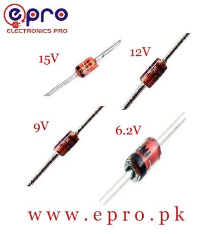 Zener Diode - 15V, 12V, 9V, 6.2V in Pakistan