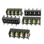 300V-25A-4-Pin-10Mm-Black-Screw-Terminal-Barrier-Block
