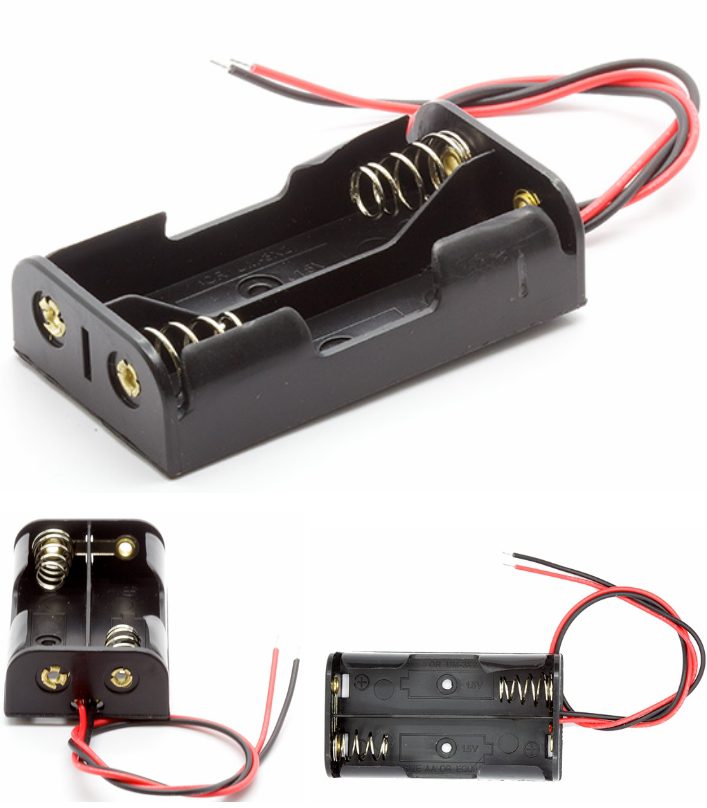 Battery-Cell-Holder-2xAAA-Square-Case-Housing Battery Cell Holder 2xAA Square Case Housing - Image 1