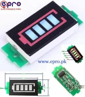 lithium battery capacitor indicator module display diagram