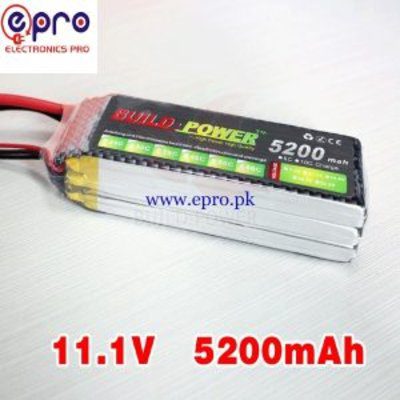 3s Lipo Battery 11.1V 5200 maH 30C in Pakistan