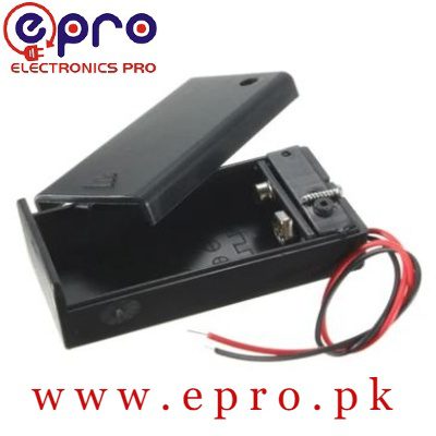 9V DIY ABS Universal Battery Storage Supply Holder Boxes with Lead Wire On Off Switch in Pakistan