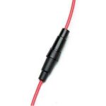 Fuseholder Fuse Lead  For Sfe Type Fuses Black Red Plastic Screw Type 22 AWG Wire - Image 2