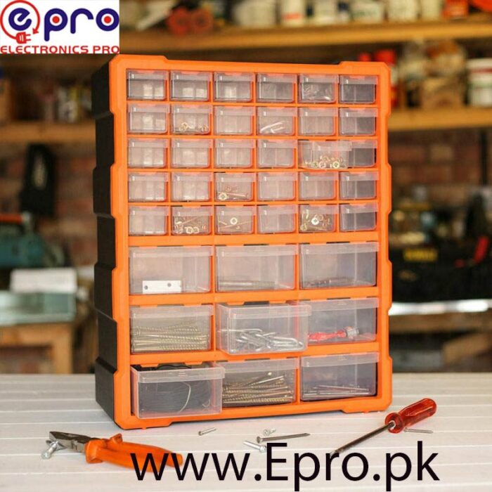 39 Drawers Storage Box Cabinet Tool Box Plastic Box Price in Pakistan - Image 2