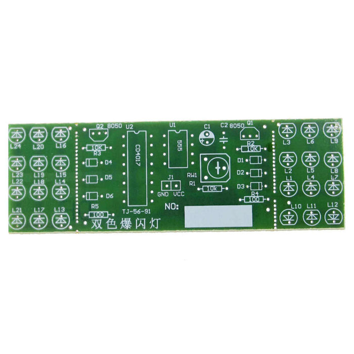 NE555 + CD4017 Red Blue Double Color Flashing Lights Board Kit DIY Kits Electronic UN Assemble Kit - Image 3