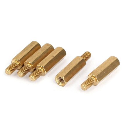 M3-Male-Female-Thread-Brass-Hexagonal-PCB-Spacer-Standoff-Support-14mm+6mm-5pcs