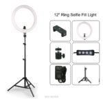 12 Inch Selfie Ring Light with 76 Inch Tripod Stand & amp; Cell Phone Holder - Perfect for Live Stream, Makeup, YouTube Videos, Photography, TikTok & More - Image 2