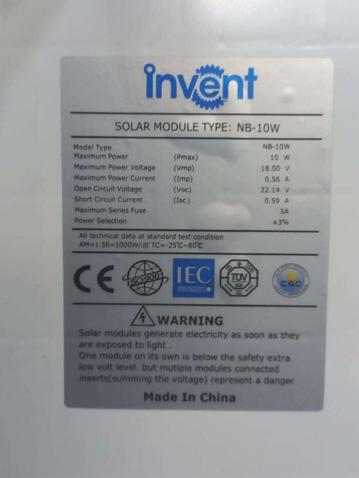 Polysilicon Solar Panel (18V 10W), High Conversion Efficiency - Image 2