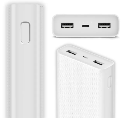 MI POWER BANK 20000 mah WITH 2 INPUT AND 2 OUTPUT 18 W FAST CHARGING