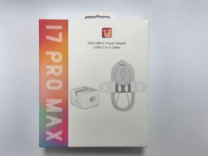iPhone 17 Fast Charger Kit – 35W USB-C Adapter + Type-C to Type-C Cable