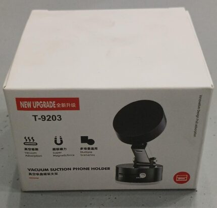 T-9203 Vacuum Suction Phone Holder – Magnetic Car Dashboard Mount Stand