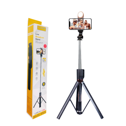Plokama K9 Selfie Stick Tripod LED Selfie Stick Tripod