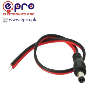   5.5mm x 2.1mm DC Male Jack with Wire Cable
